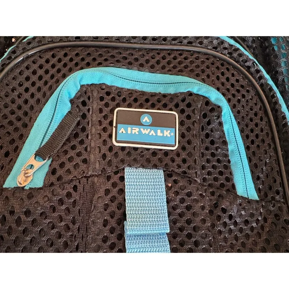 Airwalk Brand Black Blue School Backpack